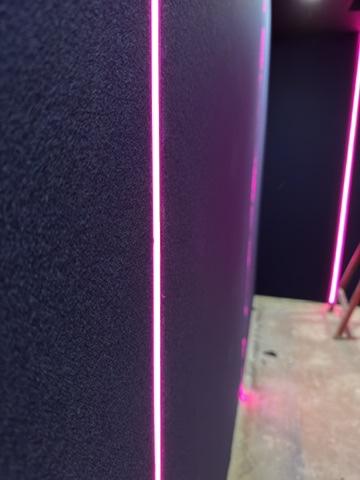 Cinema fabric wall with Led